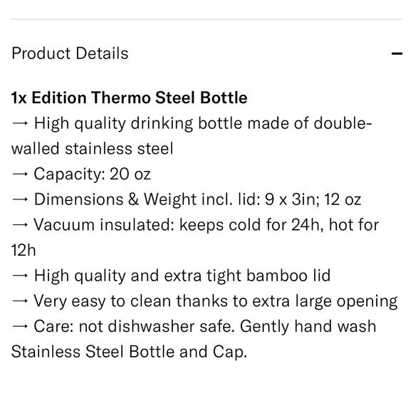 Insulated Water Bottle 20oz - pastel blue - Never removed from package - Picture 8 of 8